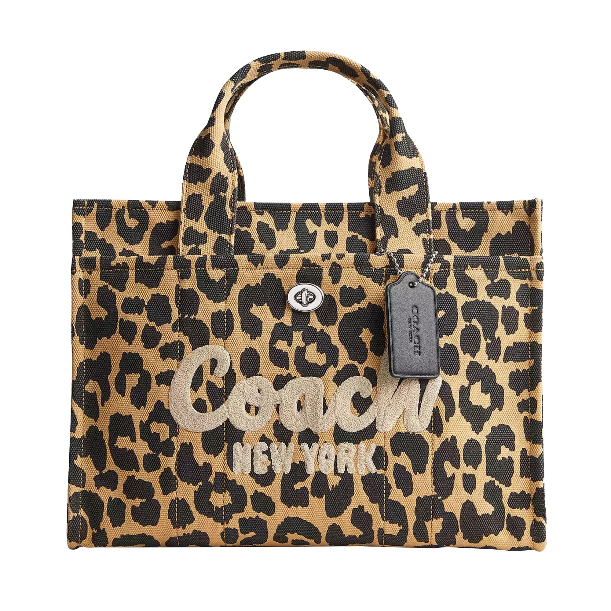 Foto 2 pulgar | Bolso De Mano Coach Leopard Cargo De Piel Curtida - Venta Internacional.