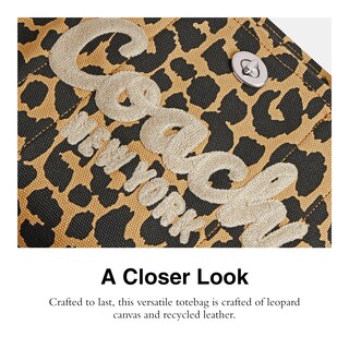 Foto 4 | Bolso De Mano Coach Leopard Cargo De Piel Curtida - Venta Internacional.