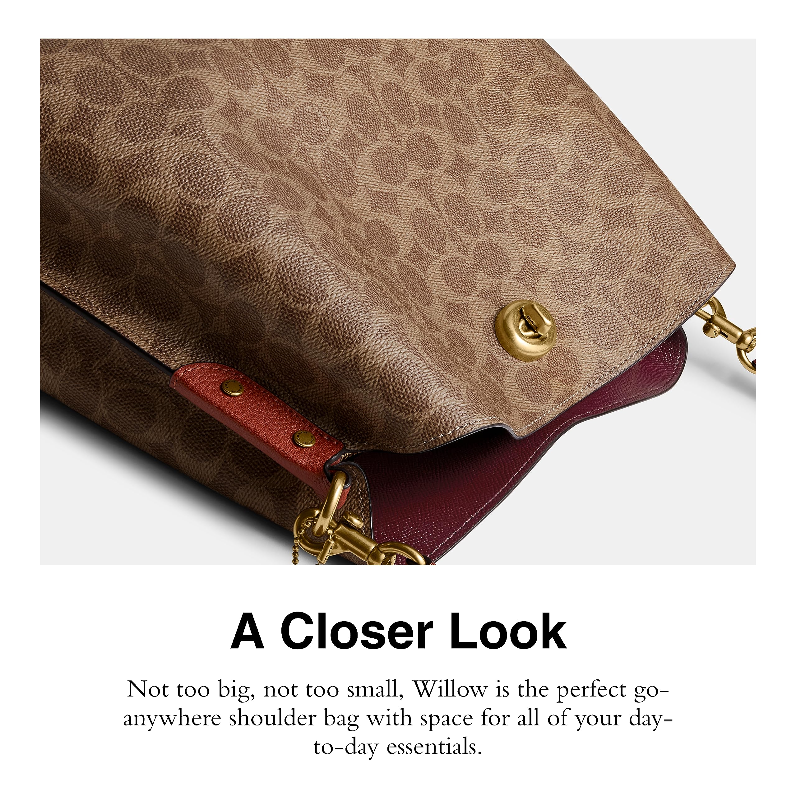 Foto 6 pulgar | Bolsa Bandolera Coach Coated Canvas Signature Willow B4/tan - Venta Internacional