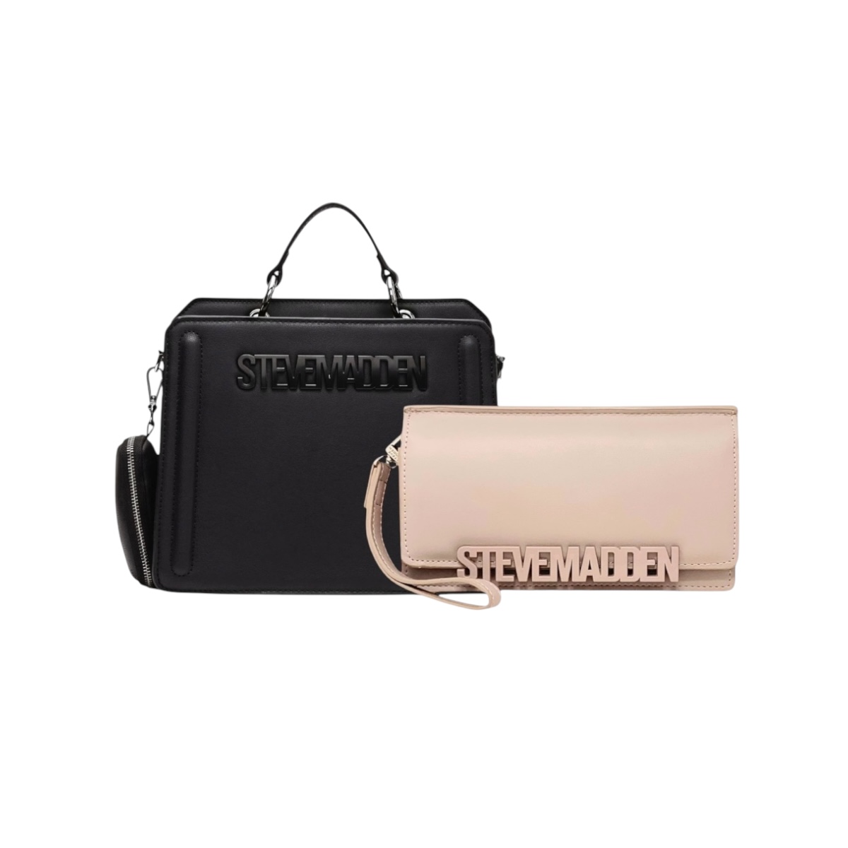 Foto 2 pulgar | Combo Steve Madden Bolsa Bevelyn Y Cartera Bcabbyy Beige
