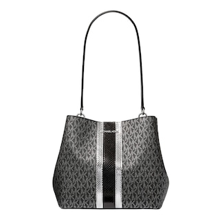 Foto 1 | Bolsa Michael Kors Pratt Medium Signature Logo And Metallic Shoulder Bag 35f4g3fs2b Negra