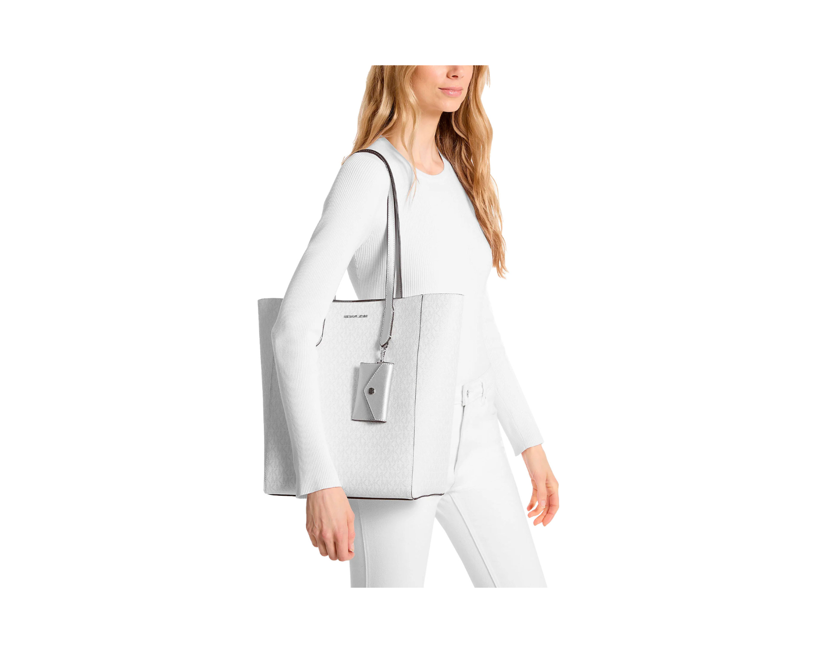 Foto 4 pulgar | Bolsa Michael Kors Vincent Large Logo Tote Bag Con Monedero 35f4s2vt7v Plateada