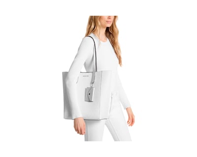 Foto 3 | Bolsa Michael Kors Vincent Large Logo Tote Bag Con Monedero 35f4s2vt7v Plateada