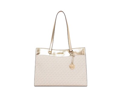 Foto 1 | Bolsa Michael Kors Jet Set Travel Large Signature Logo Pocket Tote Bag 35f4gtvt3v Dorada