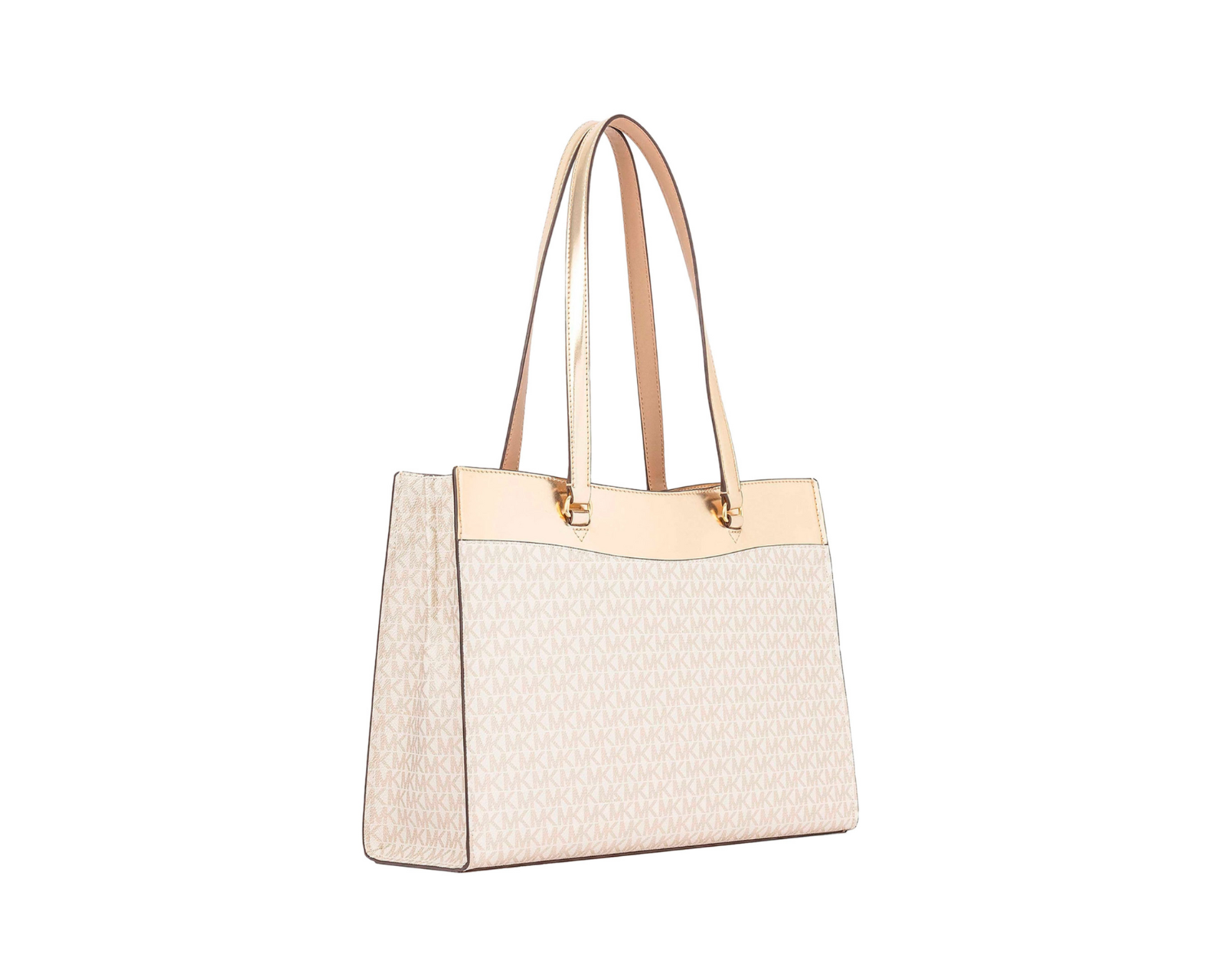 Foto 3 pulgar | Bolsa Michael Kors Jet Set Travel Large Signature Logo Pocket Tote Bag 35f4gtvt3v Dorada