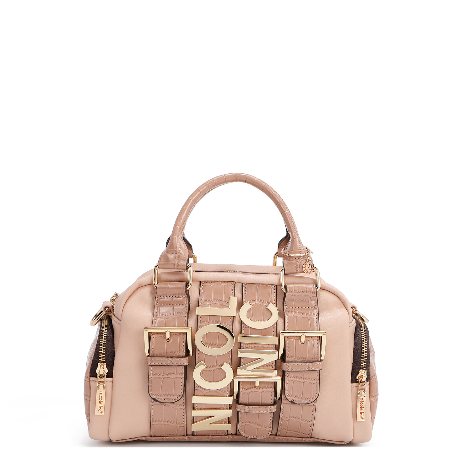 Bolsa Boston Nicole Lee con Cinturón de Hebilla Metálica