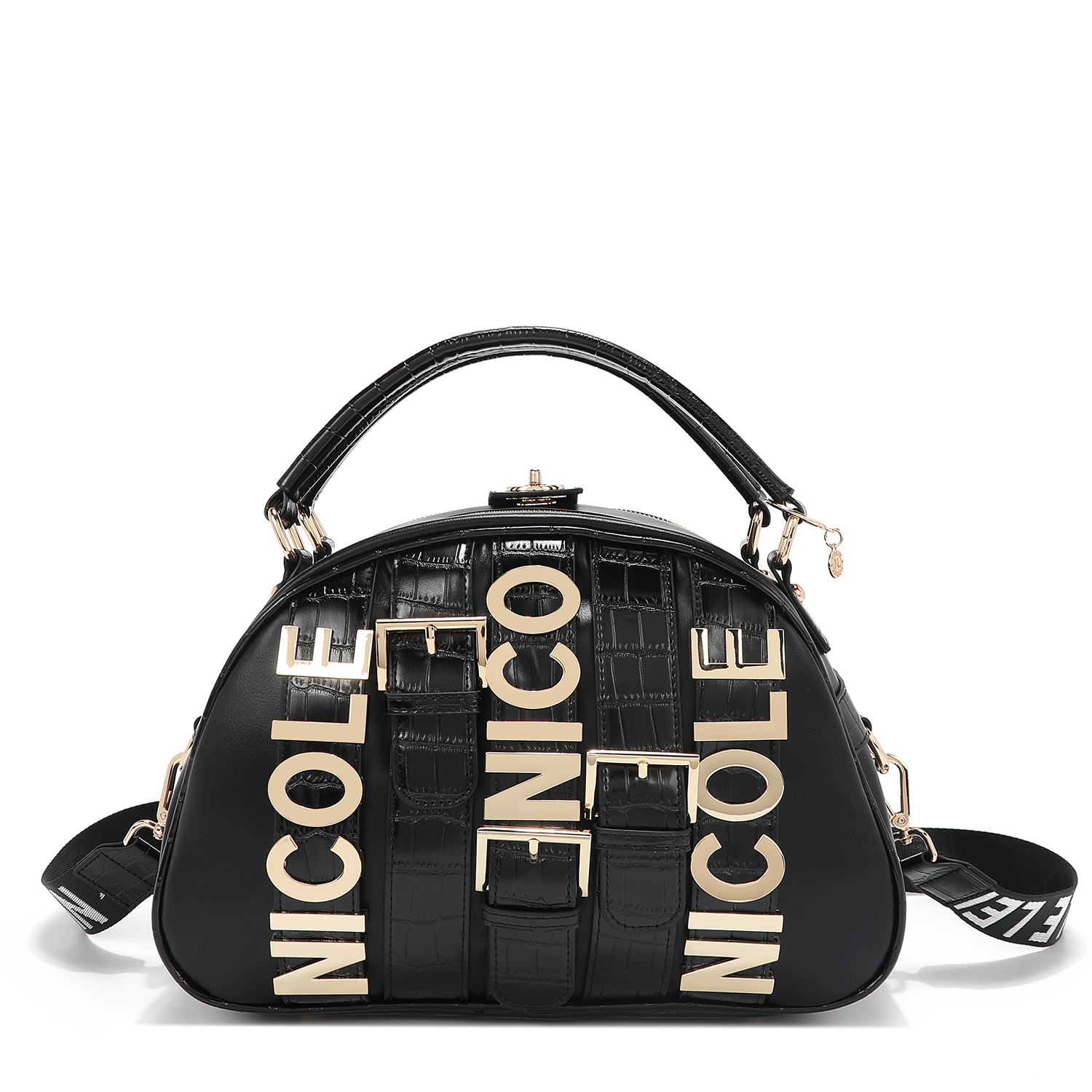 Foto 7 | Bolsa Dome Nicole Lee con Cinturón de Hebilla Metálica