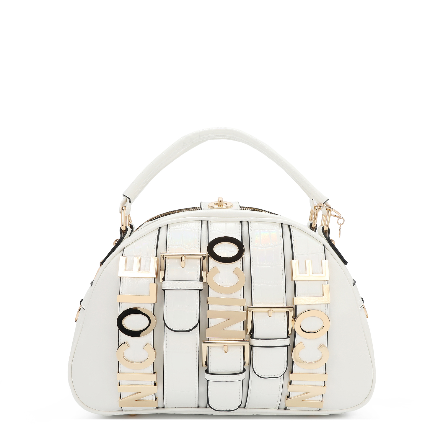 Bolsa Dome Nicole Lee con Cinturón de Hebilla Metálica