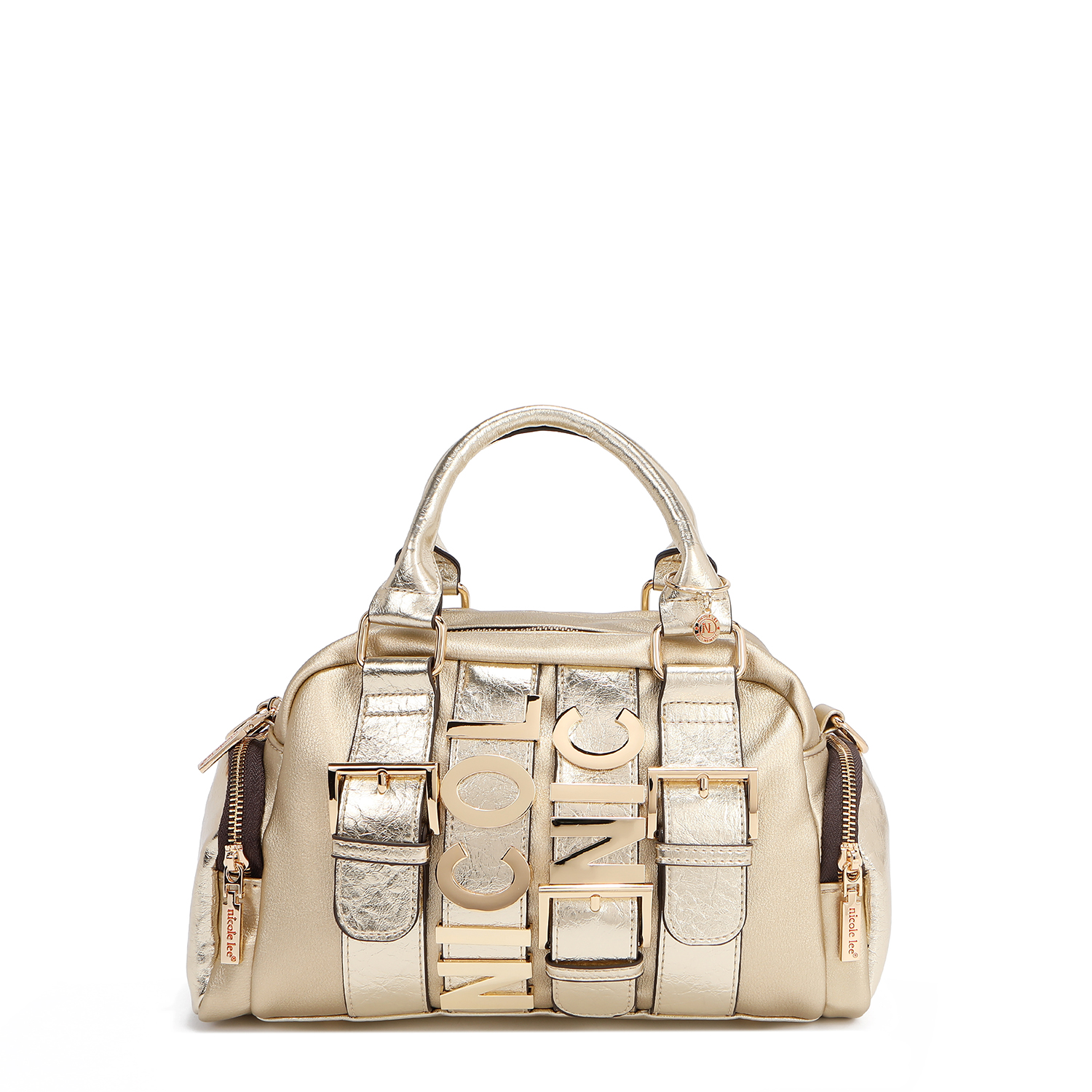 Foto 1 | Bolsa Boston Nicole Lee con Cinturón de Hebilla Metálica