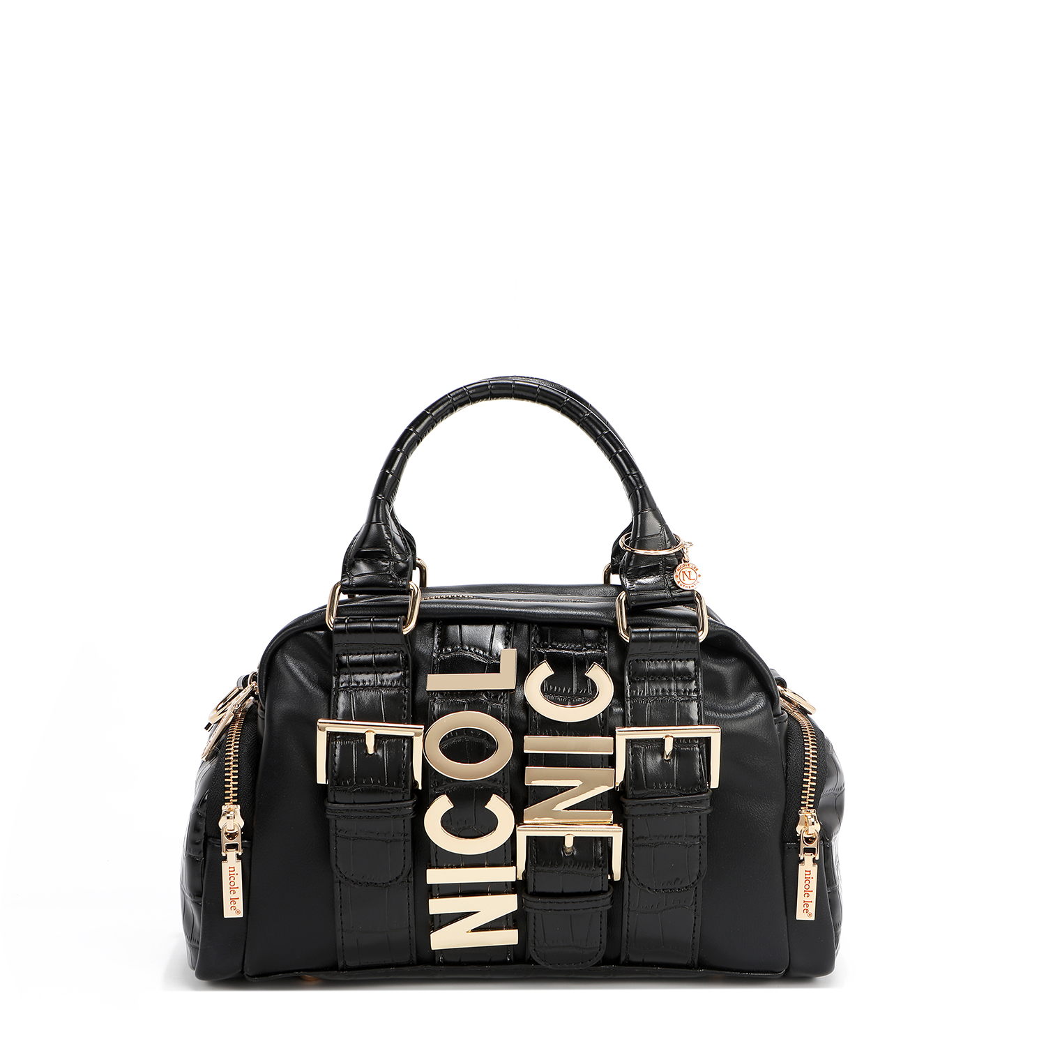 Bolsa Boston Nicole Lee con Cinturón de Hebilla Metálica