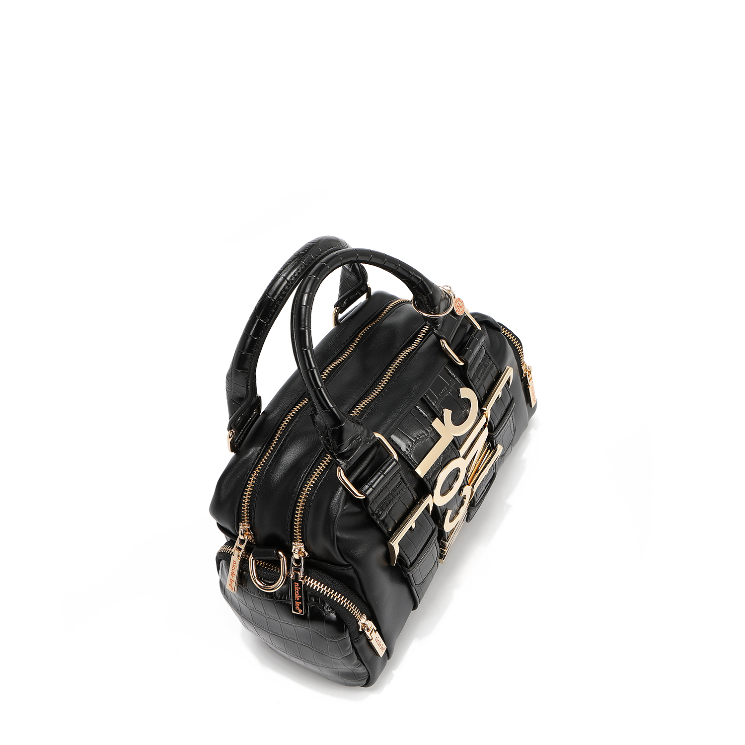 Foto 5 pulgar | Bolsa Boston Nicole Lee con Cinturón de Hebilla Metálica