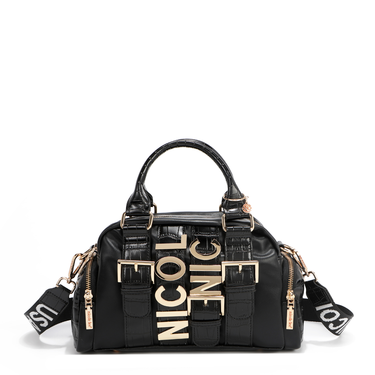Foto 6 | Bolsa Boston Nicole Lee con Cinturón de Hebilla Metálica