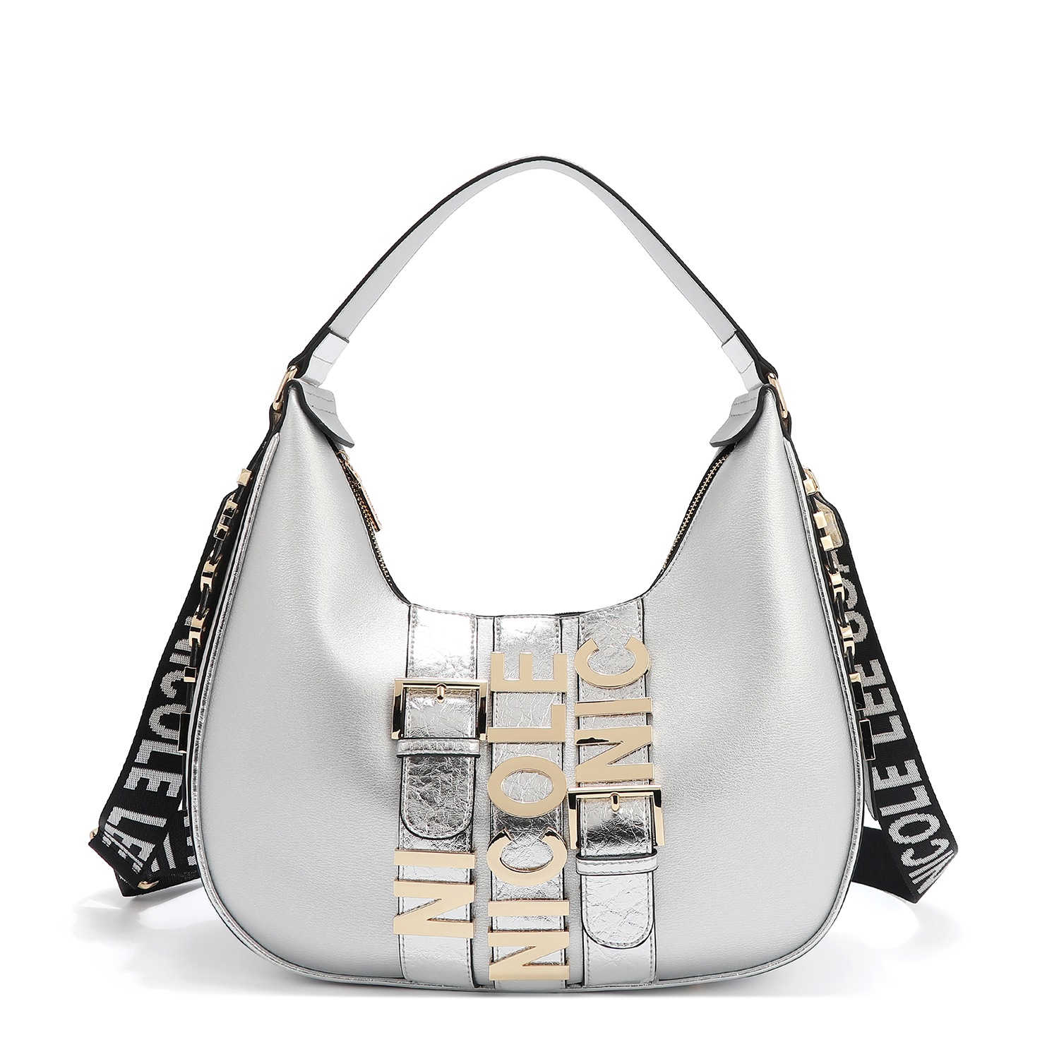 Foto 3 | Bolsa Hobo Nicole Lee con Cinturón de Hebilla Metálica