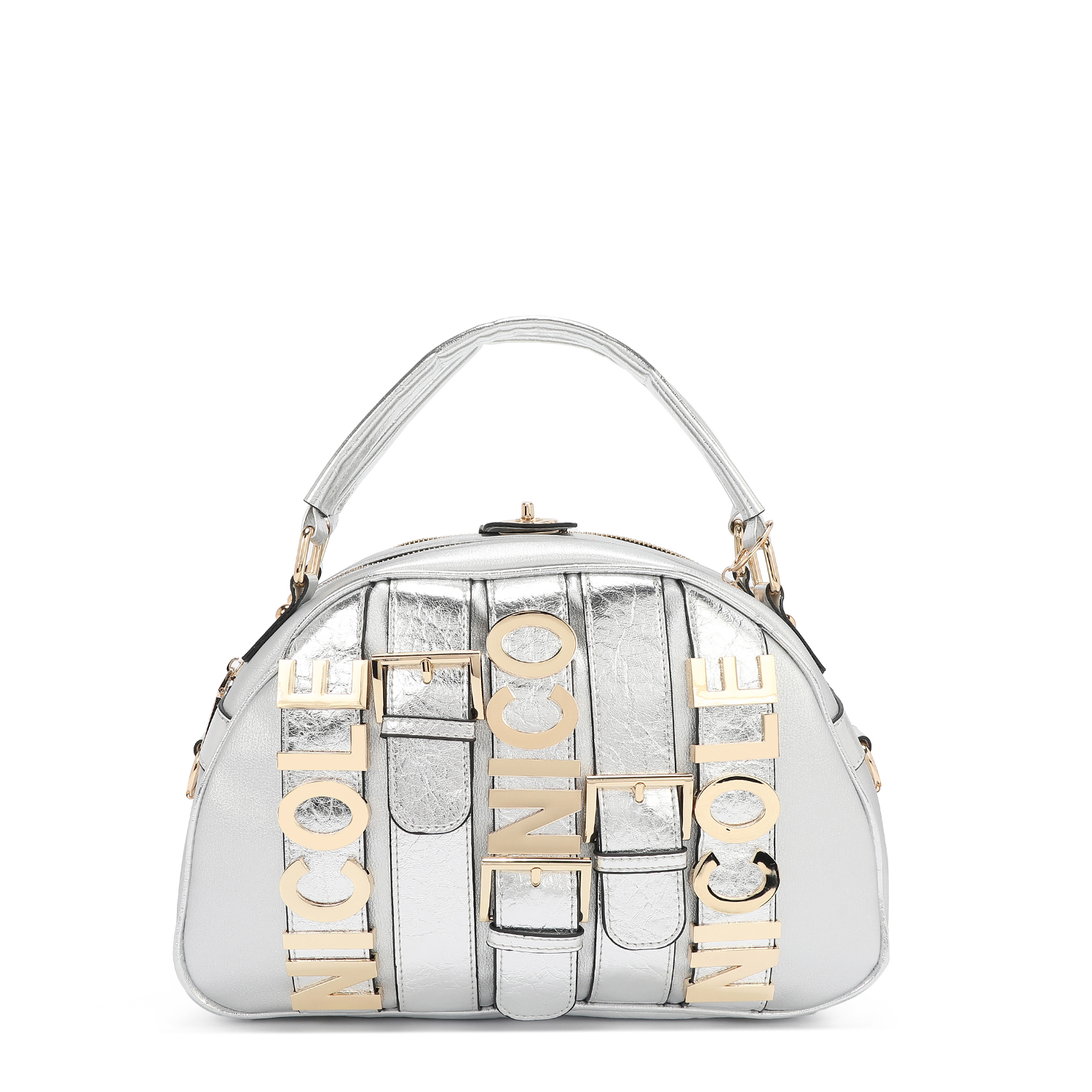 Bolsa Dome Nicole Lee con Cinturón de Hebilla Metálica
