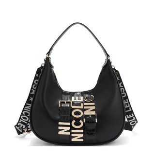 Foto 7 | Bolsa Hobo Nicole Lee con Cinturón de Hebilla Metálica