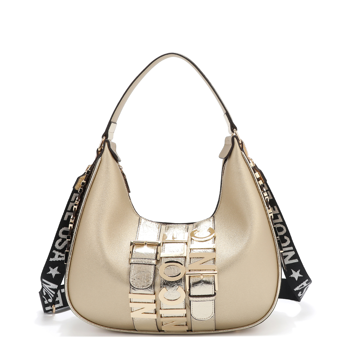 Foto 3 | Bolsa Hobo Nicole Lee con Cinturón de Hebilla Metálica