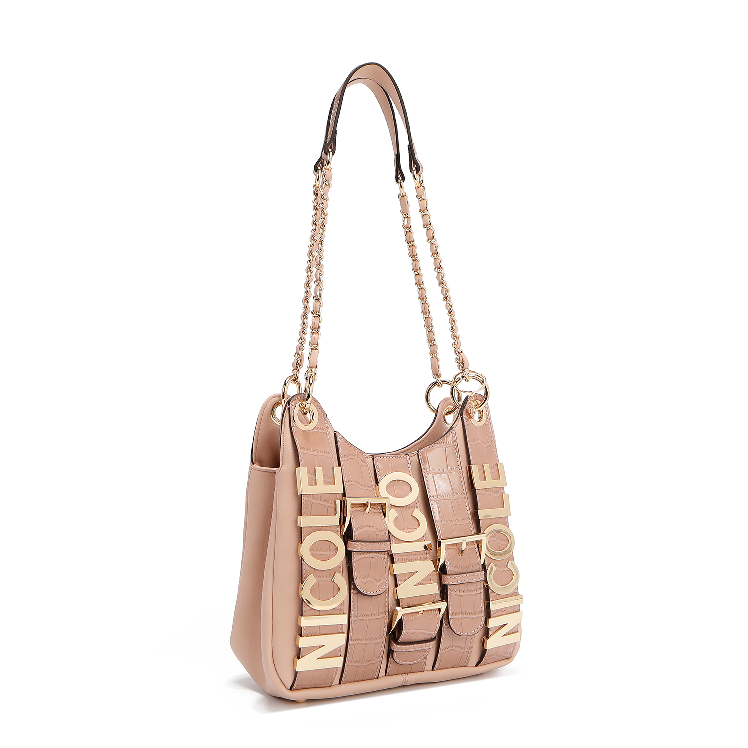Foto 4 pulgar | Bolsa Shoulder Nicole Lee con Cinturón de Hebilla Metálica