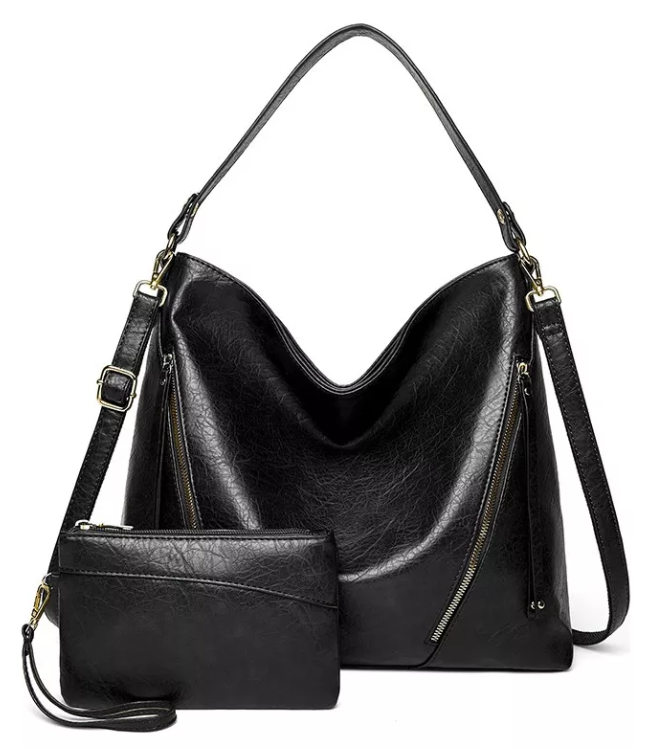 Foto 2 pulgar | Set 2 Bolsas De Hombro Para Mujer Negro