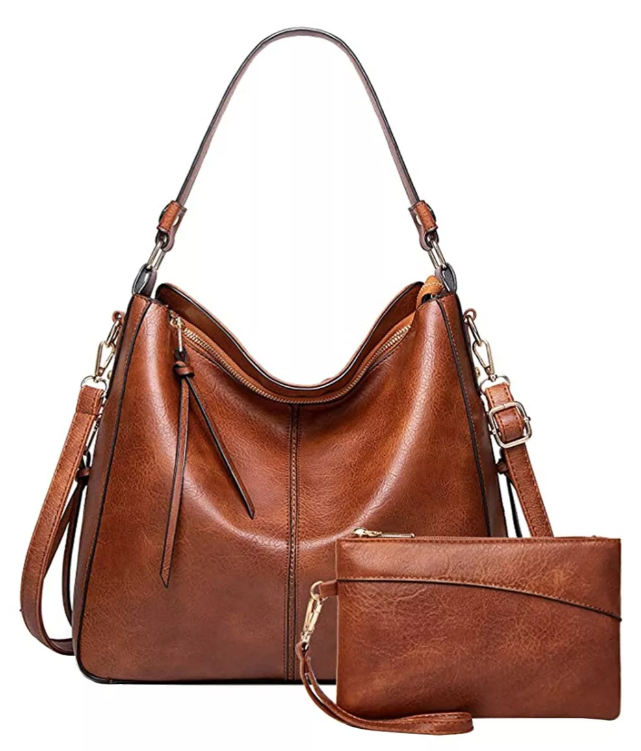 Set 2 Bolsas De Hombro Para Mujer Marrón