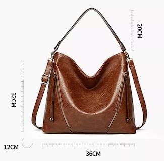 Foto 3 | Set 2 Bolsas De Hombro Para Mujer Marrón