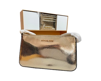 Foto 1 | Bolsa Michael Kors Medium Pouch And Card Case Gift Set 35f4ggzd6m Color Dorado