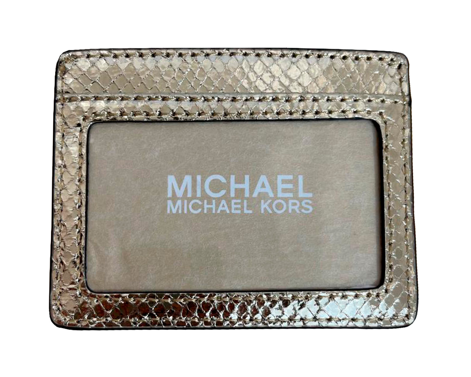 Foto 7 pulgar | Bolsa Michael Kors Medium Pouch And Card Case Gift Set 35f4ggzd6m Color Dorado