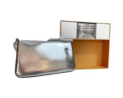 Foto 4 | Bolsa Michael Kors Medium Pouch And Card Case Gift Set 35f4sgzd6m Color Plateado