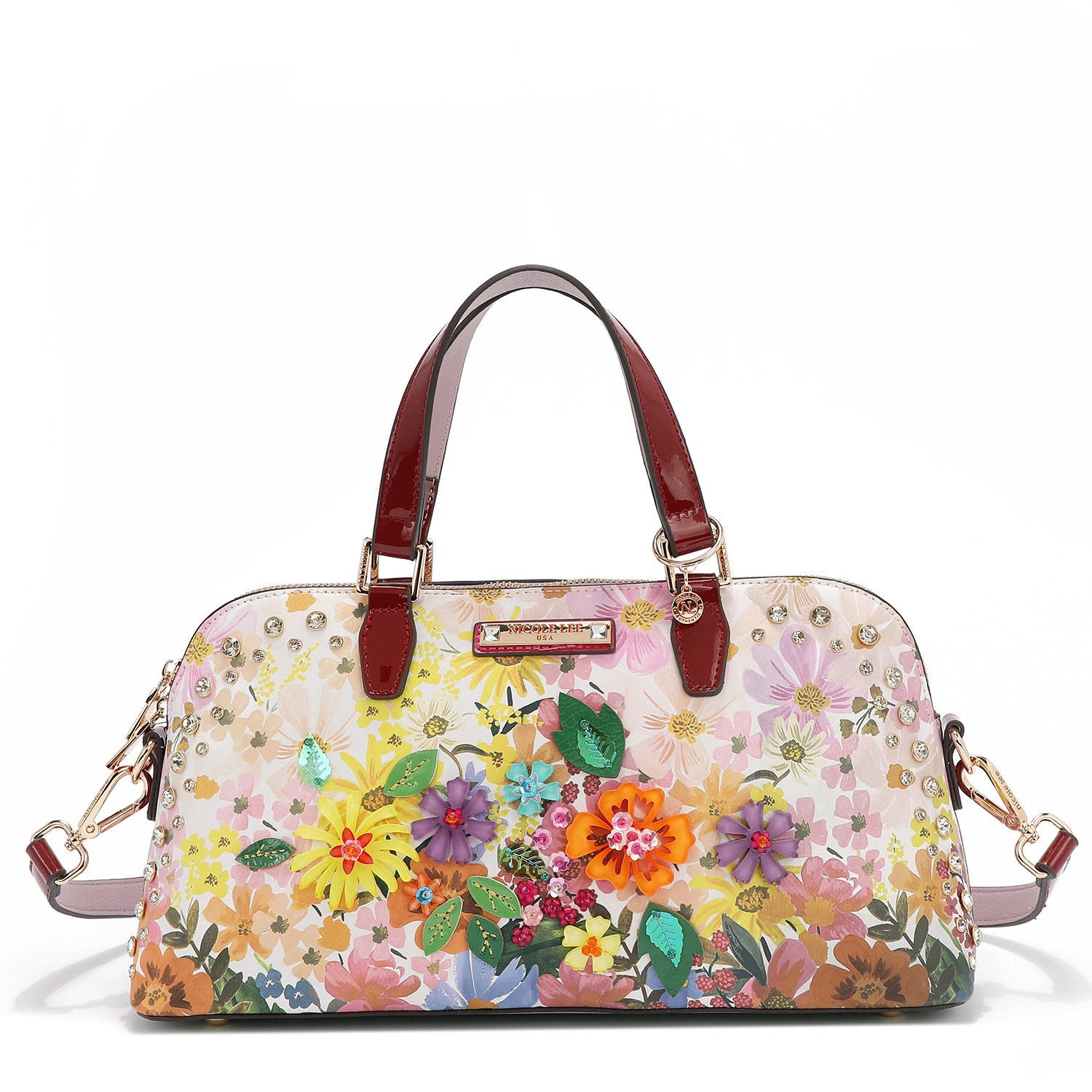 Foto 8 pulgar | Bolsa Bowling De Nicole Lee Estampado Dreams Blossom