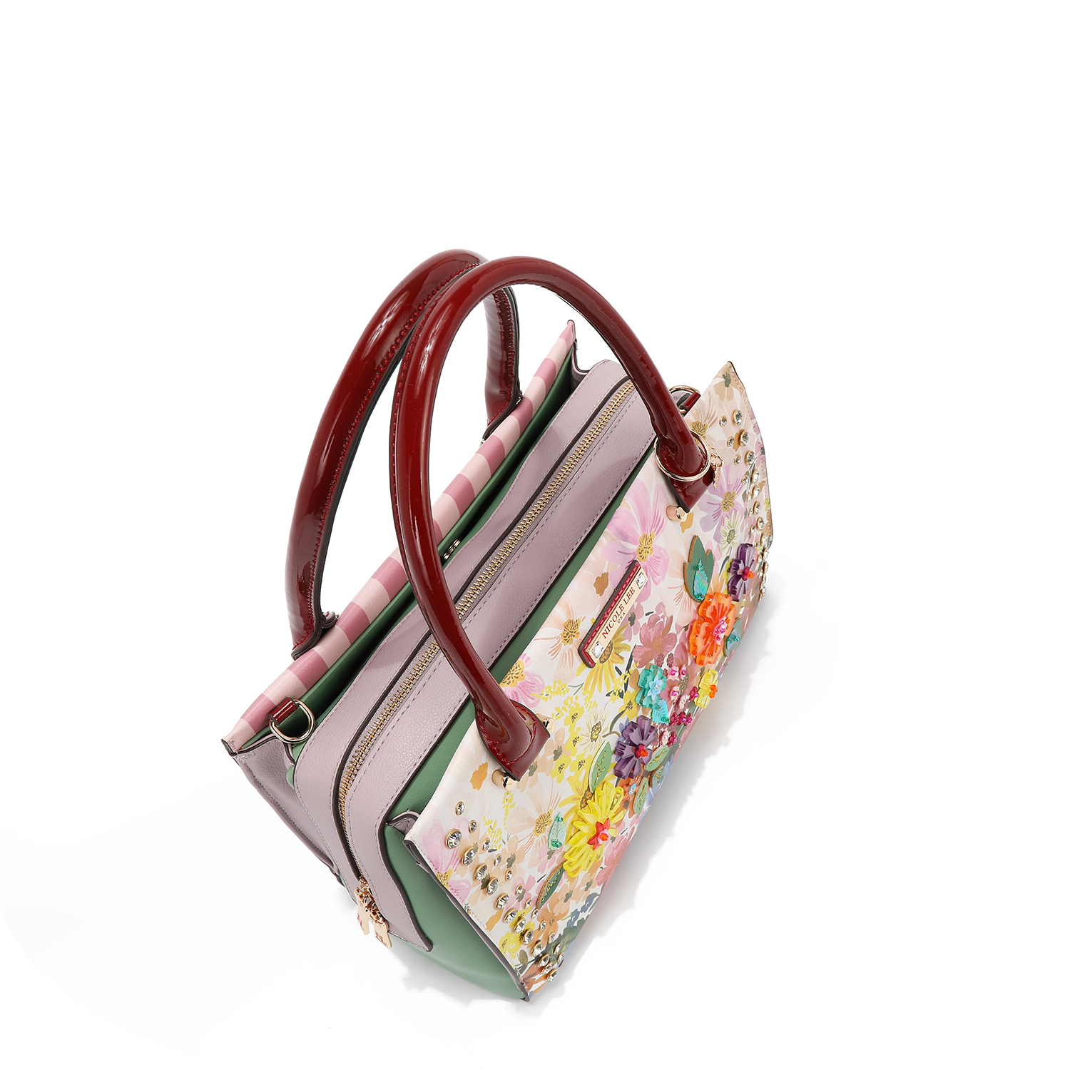 Foto 5 pulgar | Bolsa Cuadrada De Nicole Lee Estampado Dreams Blossom