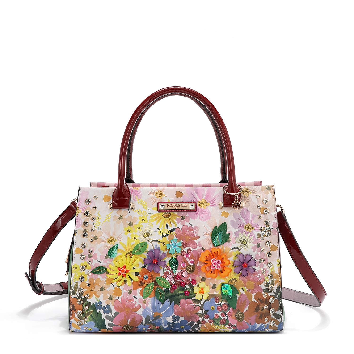 Foto 8 pulgar | Bolsa Cuadrada De Nicole Lee Estampado Dreams Blossom