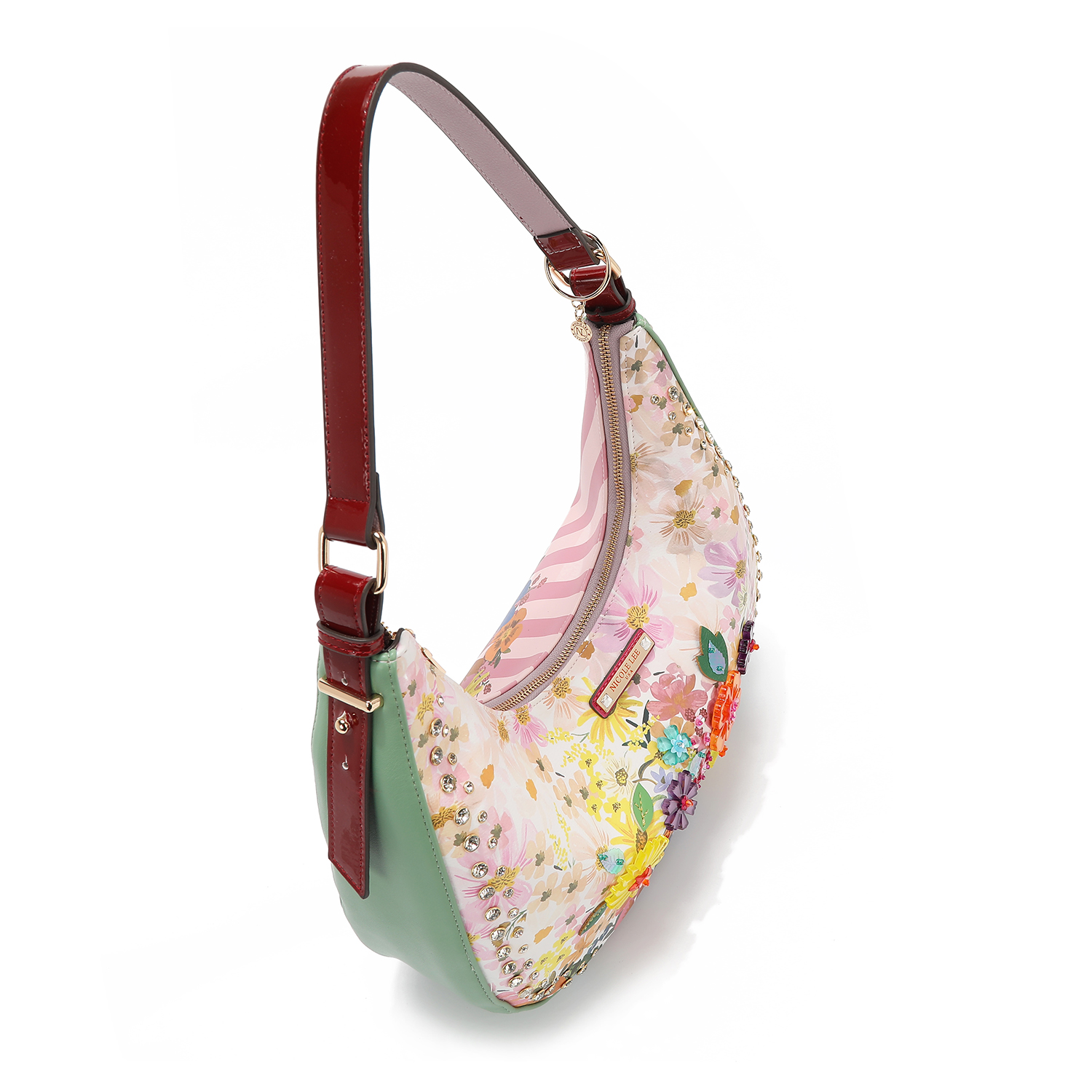 Foto 5 pulgar | Bolsa Hobo De Nicole Lee Estampado Dreams Blossom