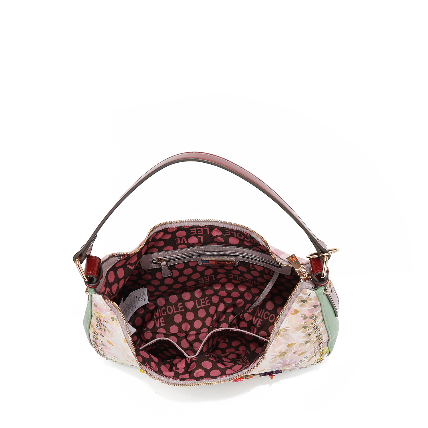 Foto 6 pulgar | Bolsa Hobo De Nicole Lee Estampado Dreams Blossom