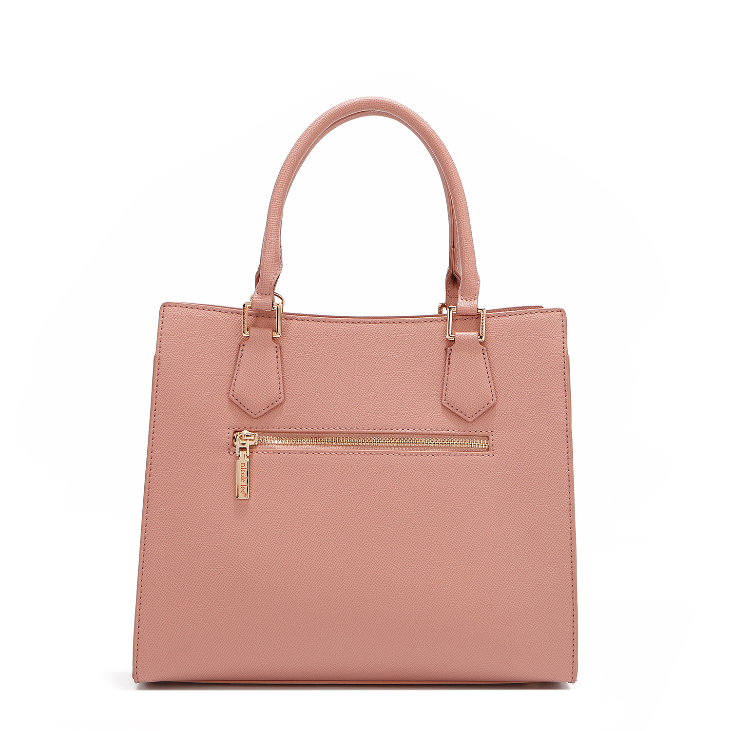 Foto 2 | Bolsa Cuadrada Nicole Lee Rosa de Corte Láser y Pedrería