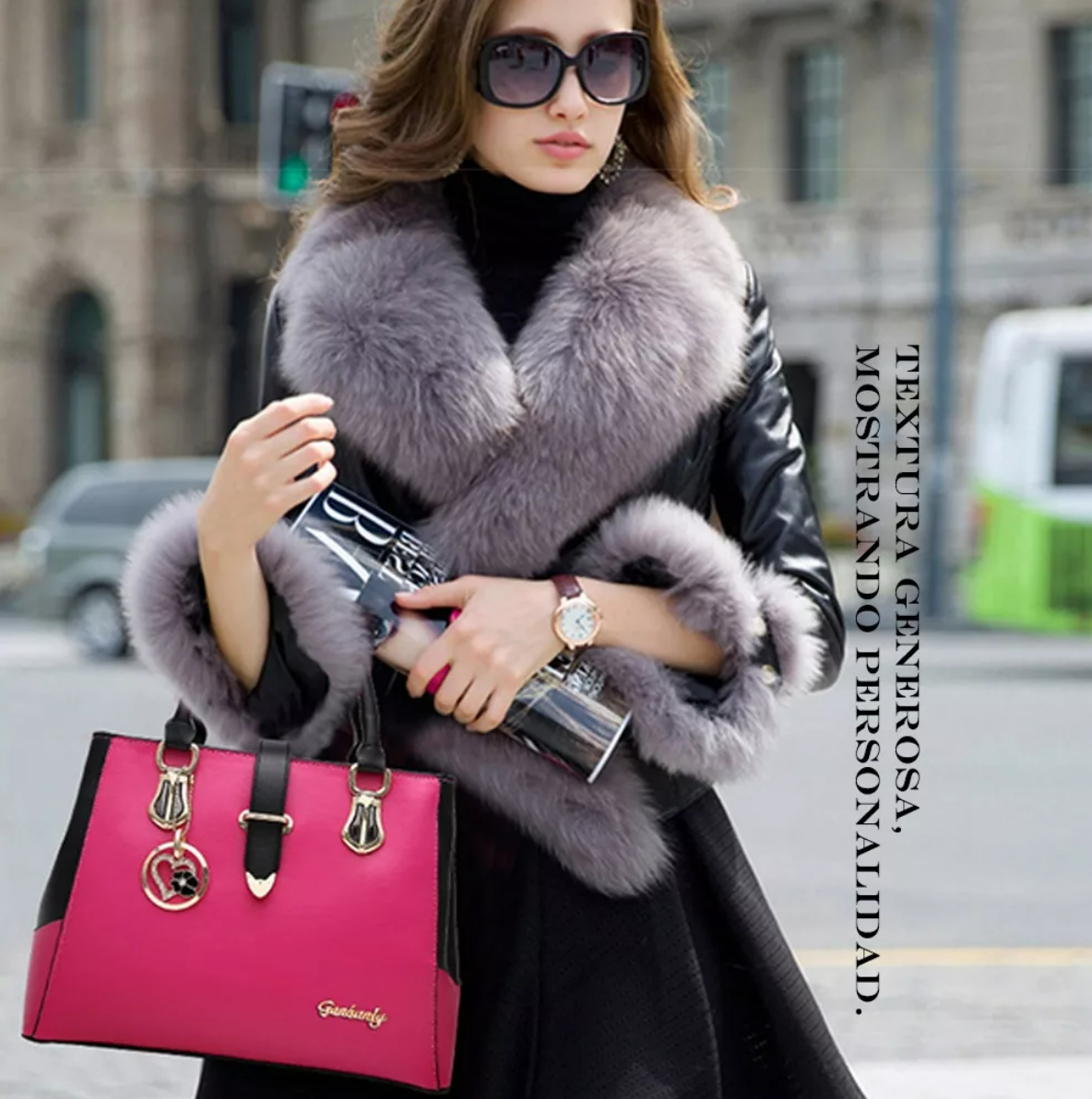 Foto 3 | Xtellar Bolsos De Mujer Bolsos Bandolera Bolsos De Hombro Color Rojo
