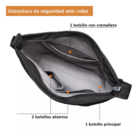 Foto 4 pulgar | Bolso Xtellar De Pana Para Mujer  Color Negro