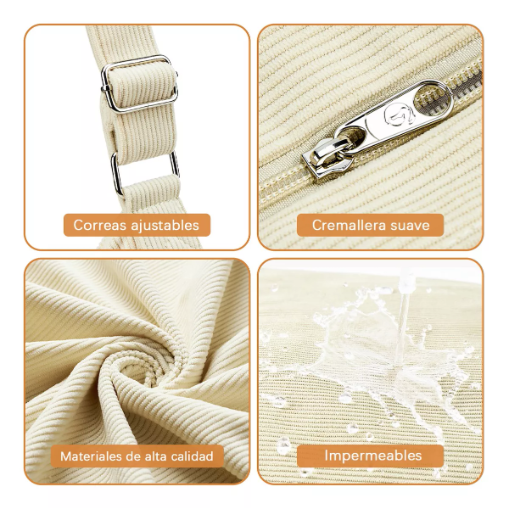 Foto 4 pulgar | Bolso Xtellar De Pana Para Mujer Color Beige
