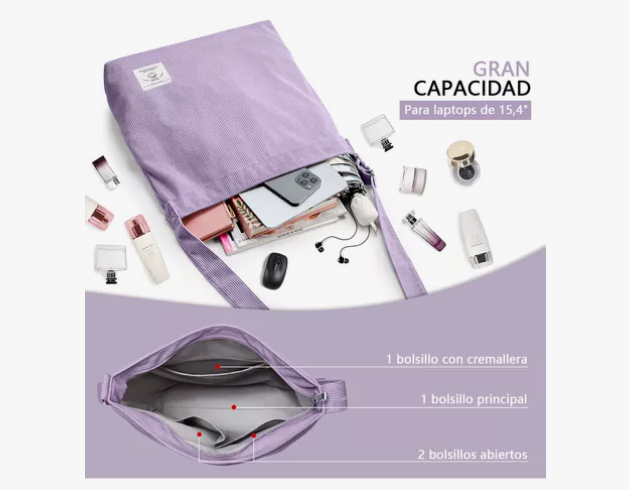 Foto 5 pulgar | Bolso Xtellar Casual Dee Pana Color Morado