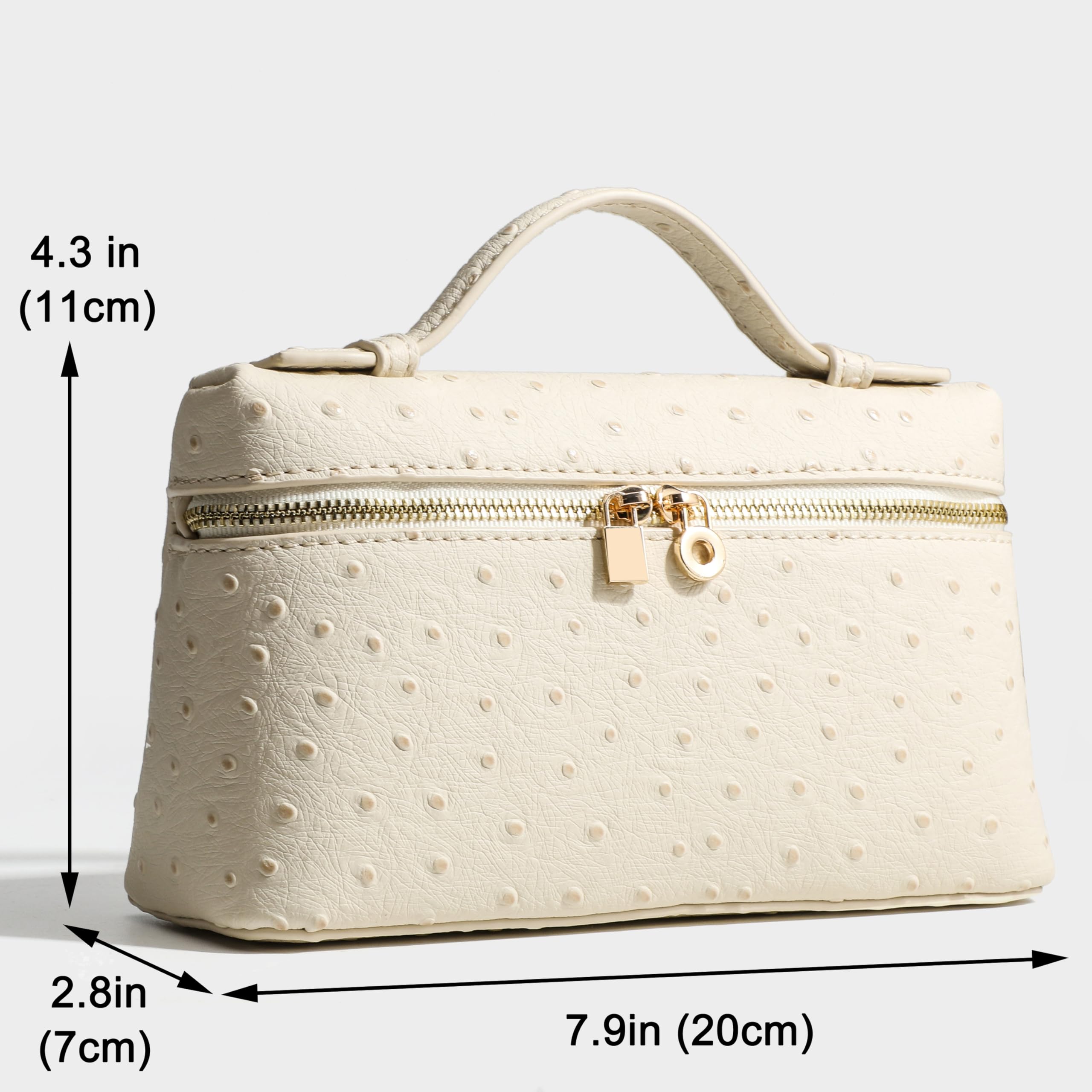 Foto 2 | Bandolera Rejolly Para Mujer, Pequeña, Piel, Color Crema - Venta Internacional.