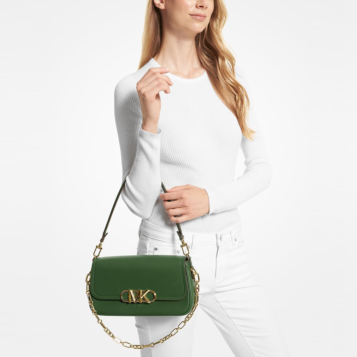 Foto 3 pulgar | Bolso De Hombro Michael Kors Parker Leather Medium - Venta Internacional.