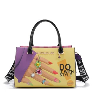 Foto 7 | Bolsa Cuadrada De Nicole Lee Estampado Nail Polish