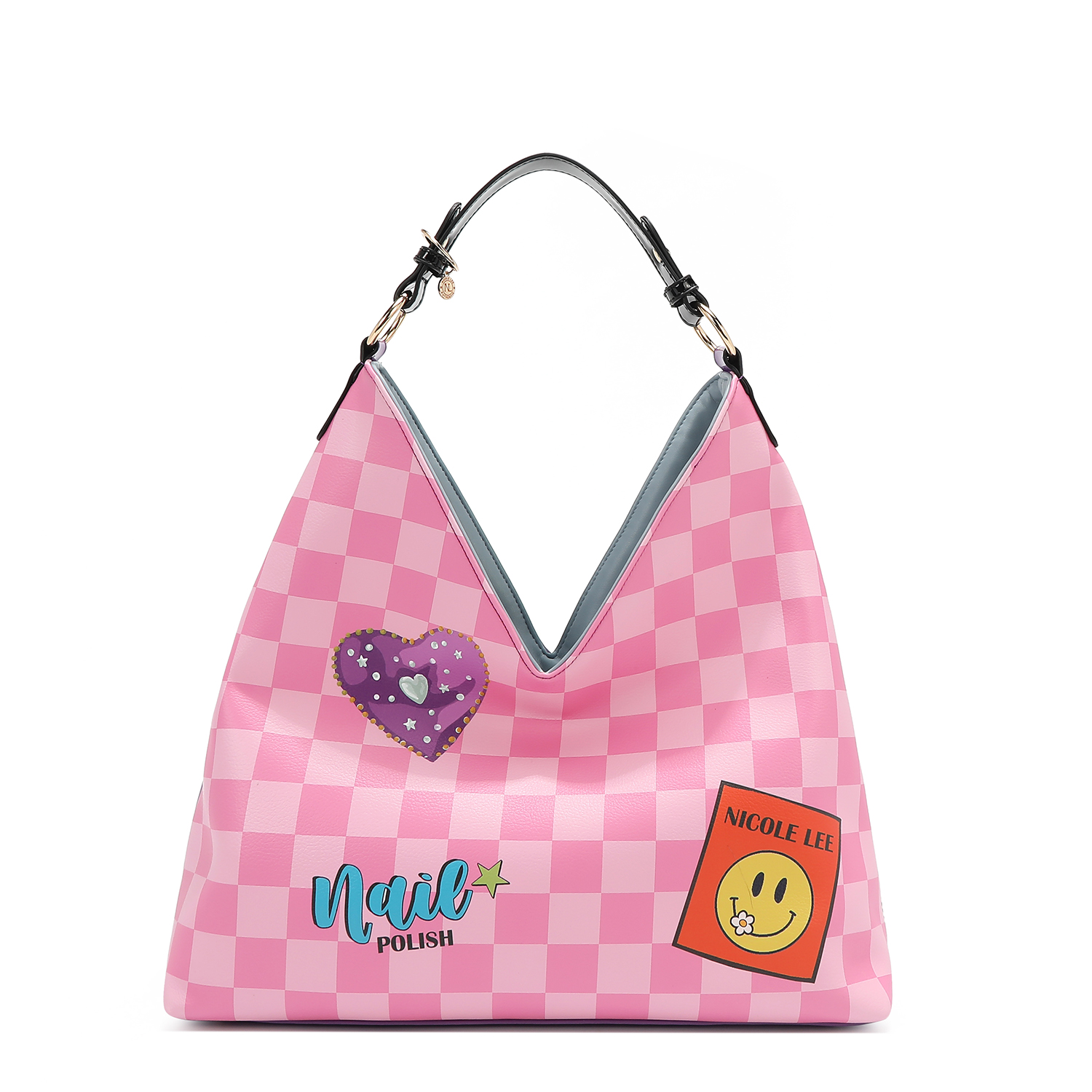 Foto 3 pulgar | Bolsa Hobo De Nicole Lee Estampado Nail Polish