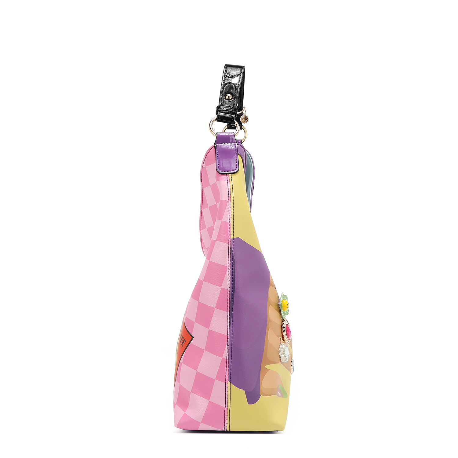 Foto 4 pulgar | Bolsa Hobo De Nicole Lee Estampado Nail Polish