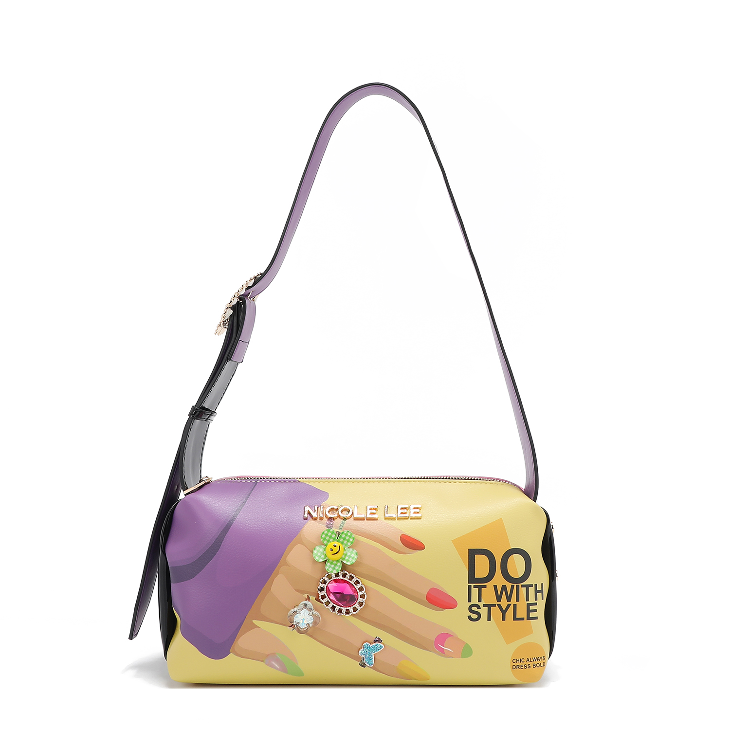 Foto 2 pulgar | Bolsa Shoulder De Nicole Lee Estampado Nail Polish