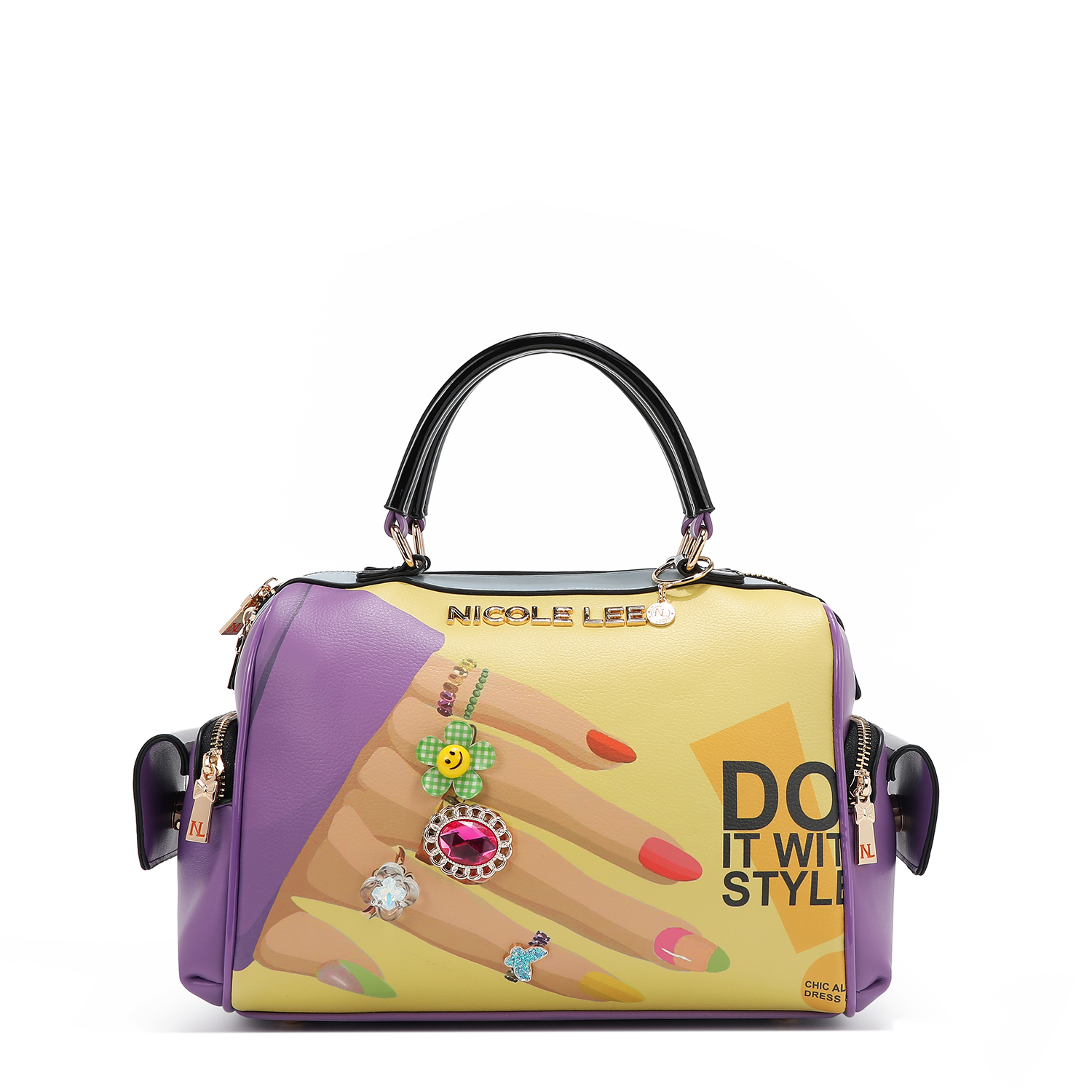 Foto 2 pulgar | Bolsa Boston De Nicole Lee Estampado Nail Polish
