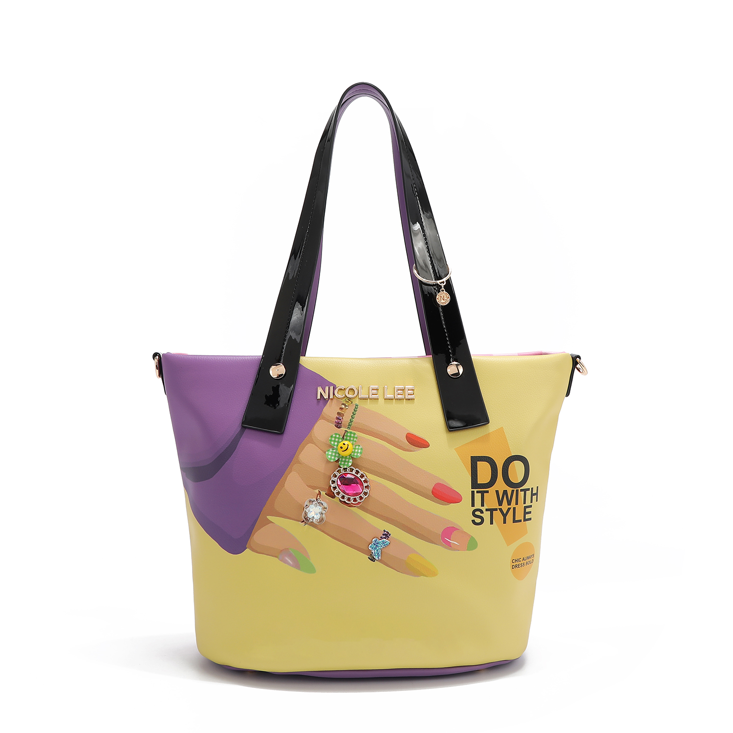 Bolsa Tote Nicole Lee Estampado Nail Polish