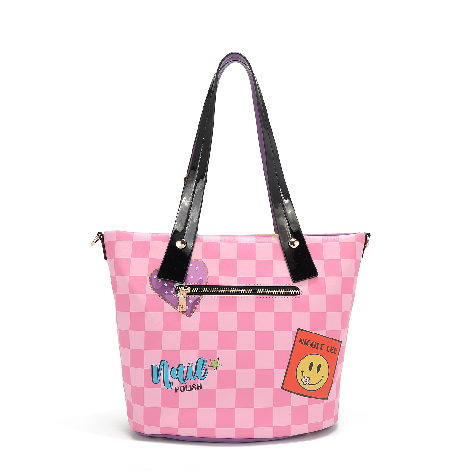 Foto 3 pulgar | Bolsa Tote Nicole Lee Estampado Nail Polish