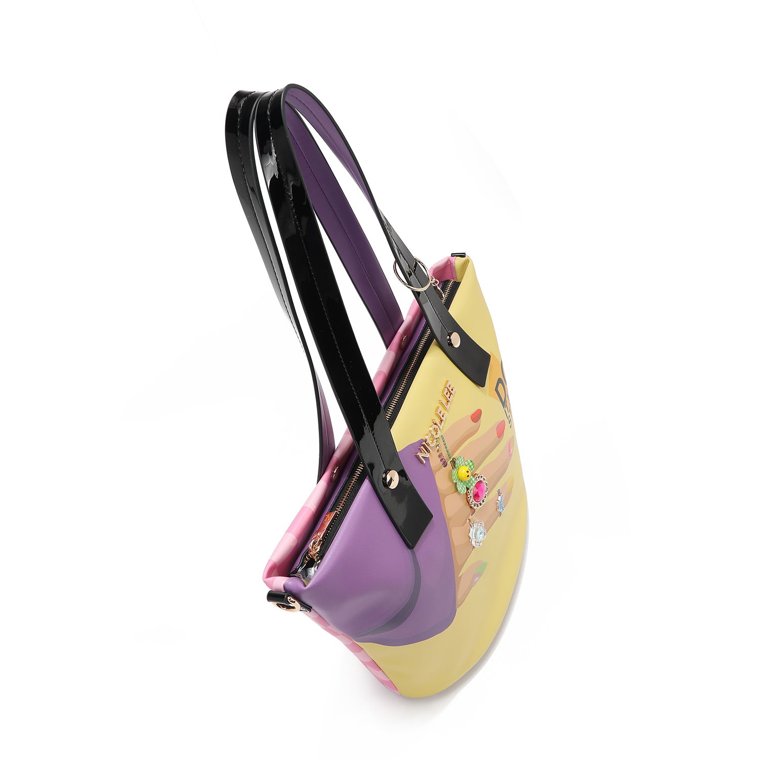 Foto 5 pulgar | Bolsa Tote Nicole Lee Estampado Nail Polish