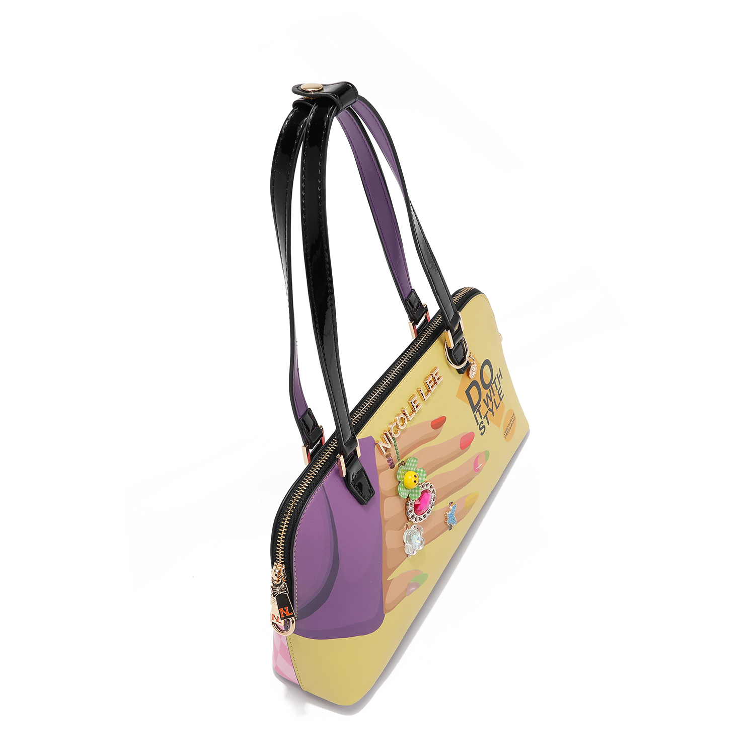 Foto 5 pulgar | Bolsa Bowler Nicole Lee Estampado Nail Polish
