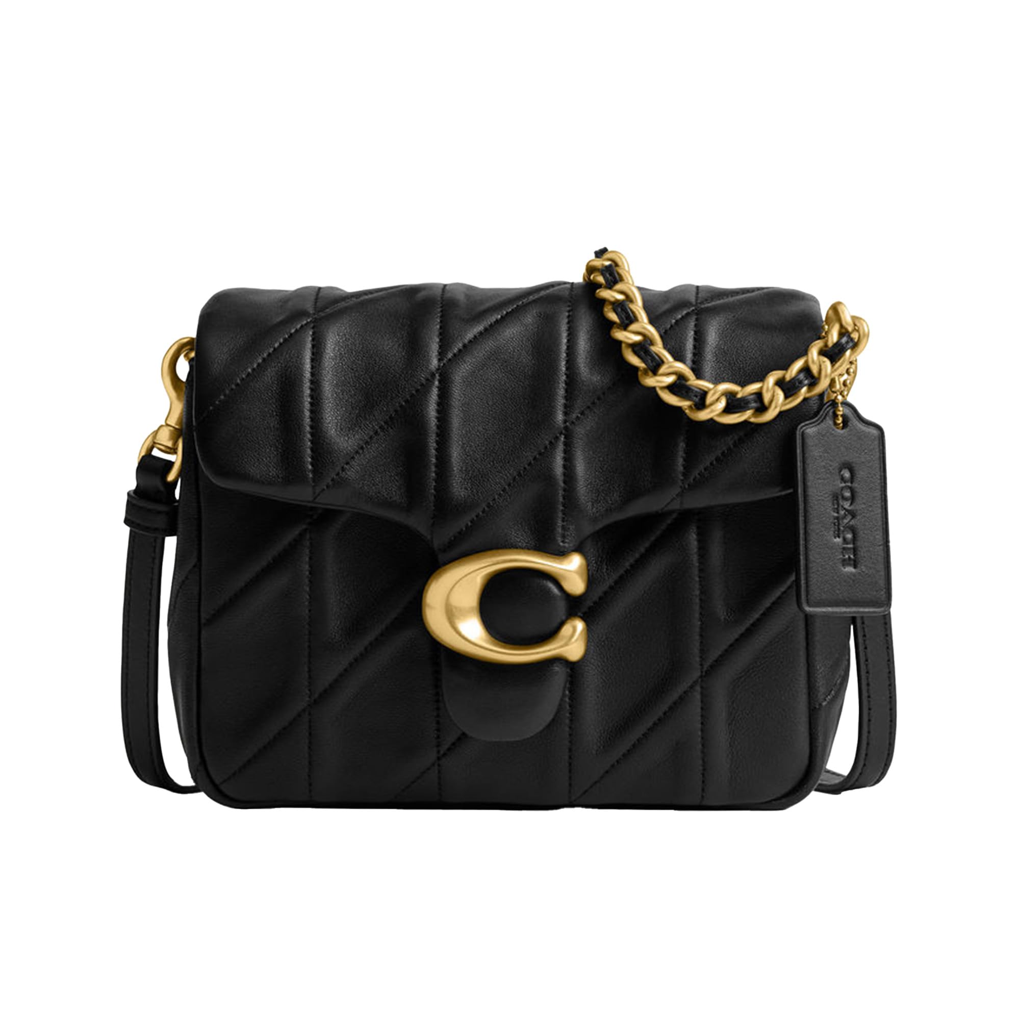 Bolso Coach Times Square Tabby 17 Negro De Piel Napa Acolchada - Venta Internacional.