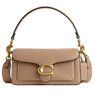 Foto 1 | Bandolera Coach De Piel Granulada Pulida Tabby 20 Taupe - Venta Internacional.